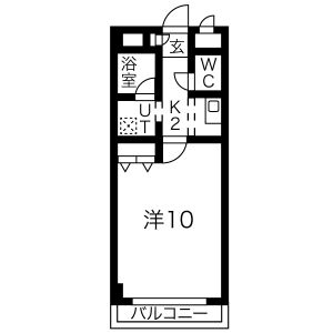 1K 間取り図