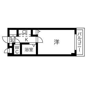1K 間取り図