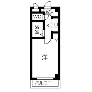 1K 間取り図