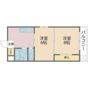 2DK 間取り図