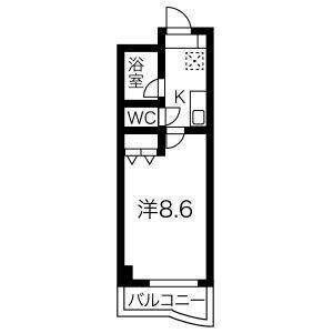 1K 間取り図