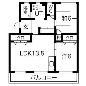 2LDK 間取り図