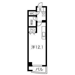 ワンルーム 間取り図