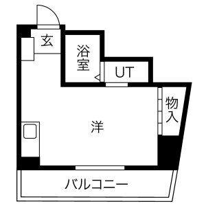 ワンルーム 間取り図