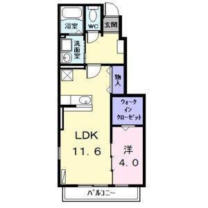 1LDK 間取り図