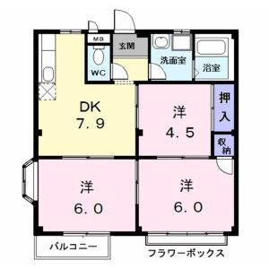 3DK 間取り図