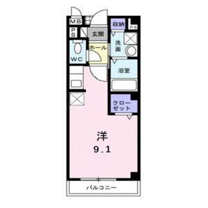 ワンルーム 間取り図