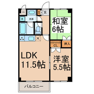 2LDK 間取り図