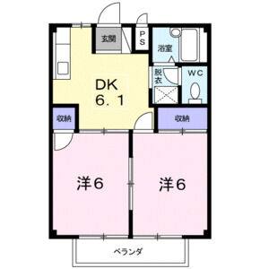 2DK 間取り図
