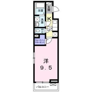 1K 間取り図
