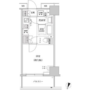 1K 間取り図