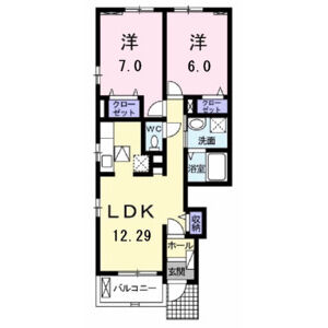 2LDK 間取り図