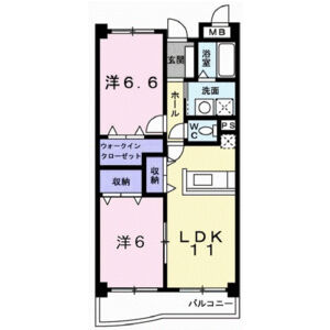2LDK 間取り図