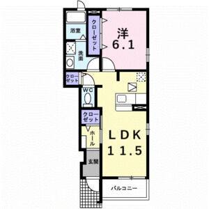 1LDK 間取り図