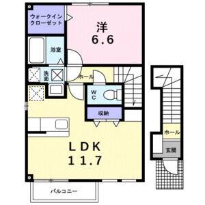 1LDK 間取り図