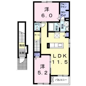 2LDK 間取り図