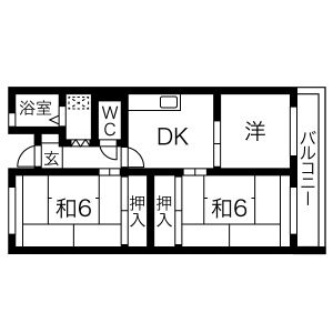 3DK 間取り図