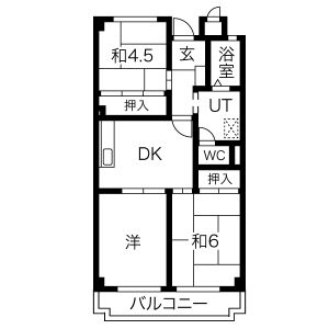3DK 間取り図
