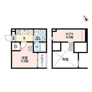 1K 間取り図
