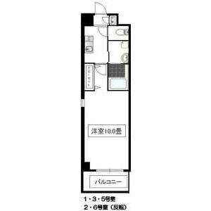 1K 間取り図