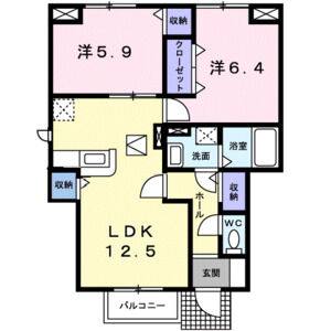 2LDK 間取り図