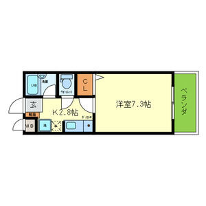 1K 間取り図