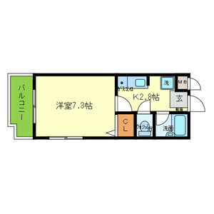 1K 間取り図
