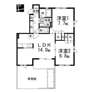 2LDK 間取り図