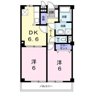 2DK 間取り図