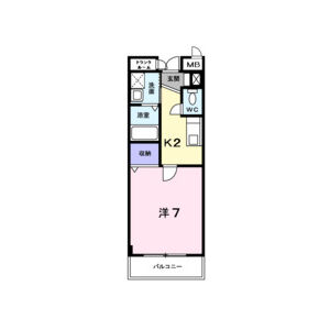 1K 間取り図