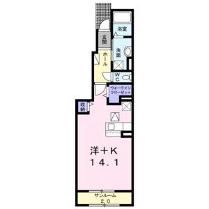 1K 間取り図