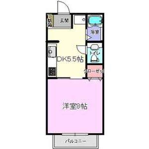 1DK 間取り図