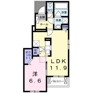 1LDK 間取り図