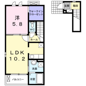 1LDK 間取り図