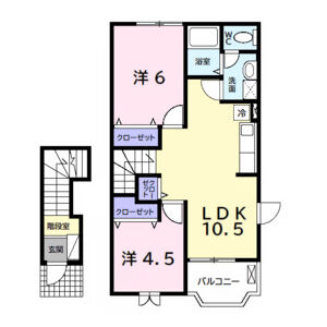 2LDK 間取り図