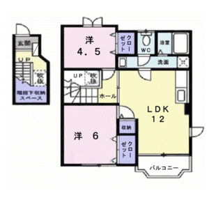 2LDK 間取り図