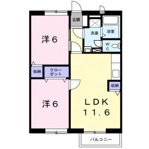 2LDK 間取り図