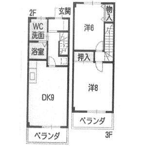 2DK 間取り図