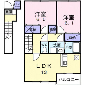 2LDK 間取り図