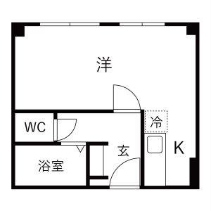 ワンルーム 間取り図