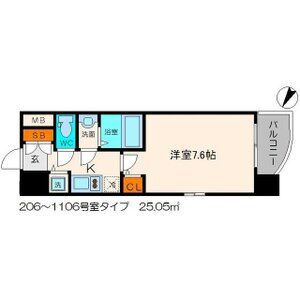 1K 間取り図