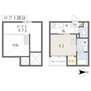 1K 間取り図