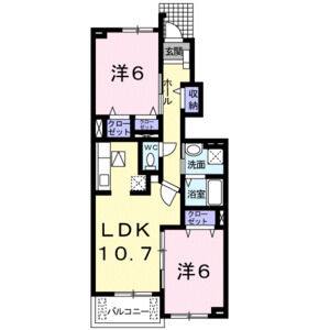2LDK 間取り図