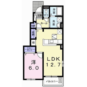 1LDK 間取り図