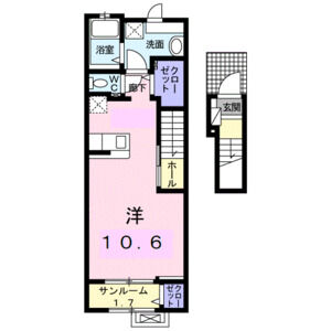 ワンルーム 間取り図