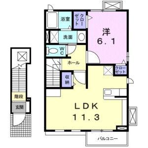 1LDK 間取り図