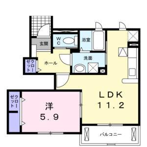 1LDK 間取り図