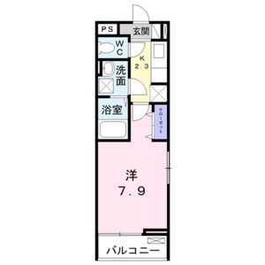 1K 間取り図