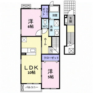 2LDK 間取り図