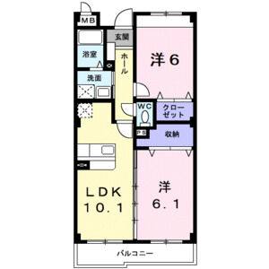 2LDK 間取り図